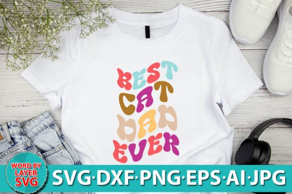 Best Cat Dad Ever RETRO SVG