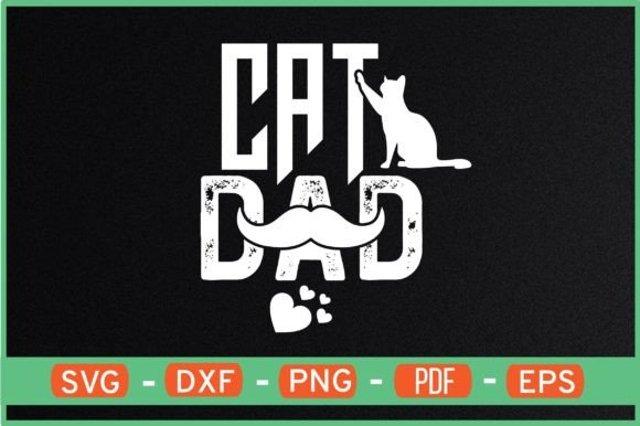 Cat Dad T-Shirt Design Svg
