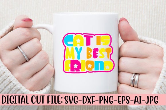 Cat is My Best Friend Retro SVG