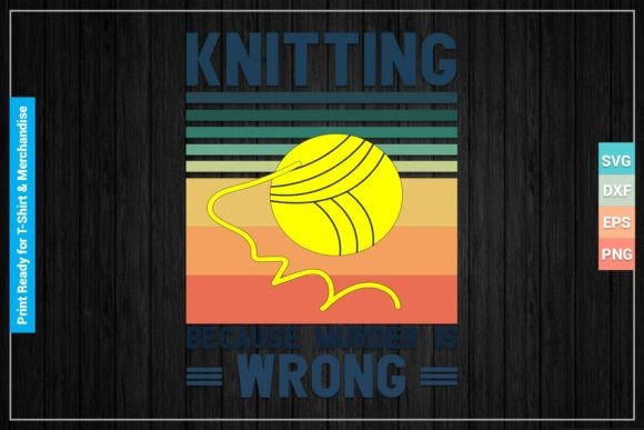 Cat Knitter Knitting T-Shirt SVG Files