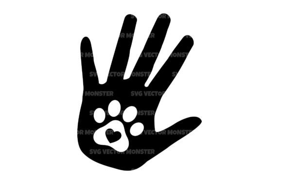 Cat Paw on Handprint