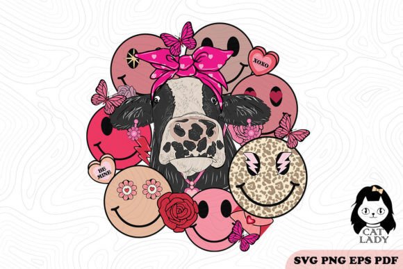 Cow Valentine SVG PNG Sublimation