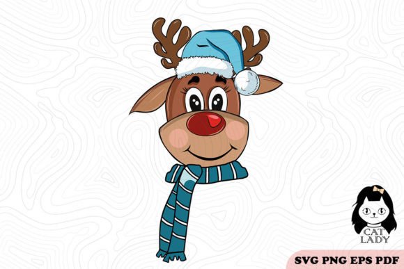 Cute Winter Reindeer SVG PNG EPS PDF