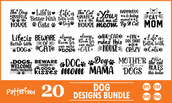 Dogs and Cats SVG Bundle Pet Designs