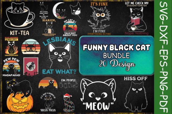 Funny Black Cat Bundle