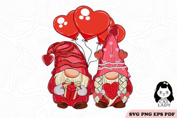 Gnome Valentine SVG PNG Sublimation