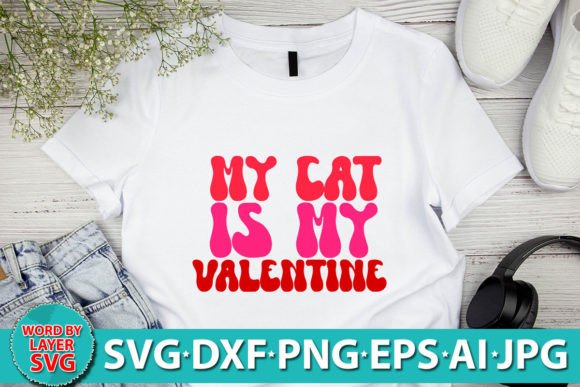 My Cat is My Valentine RETRO SVG