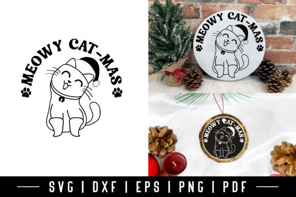 Pet Christmas Round Ornament SVG