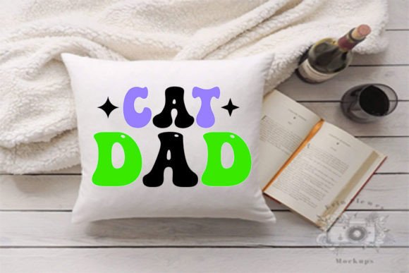 Retro Keychain Father’s Day Design, Cat