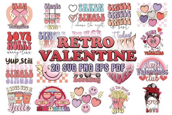 Retro Valentine SVG PNG Sublimation