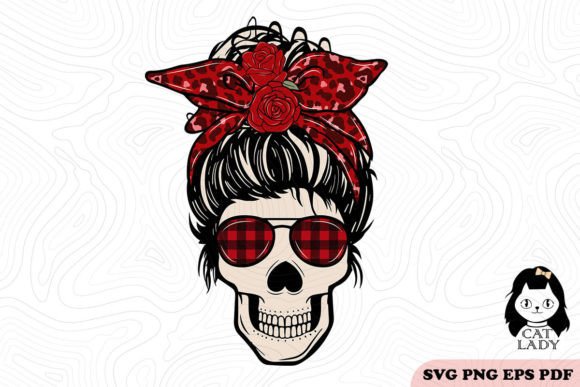 Valentine Skull SVG PNG Sublimation